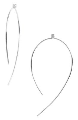 Lana Hooked on Hoops Diamond Earrings in 14K White Gold