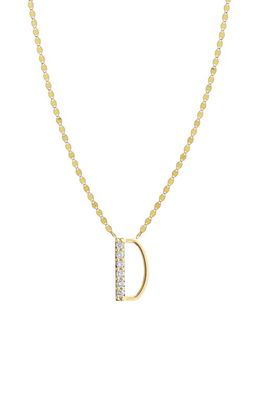 Lana Initial Pendant Necklace in Yellow Gold- D