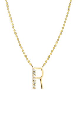 Lana Initial Pendant Necklace in Yellow Gold- R