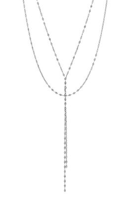Lana Jewelry 'Blake' Lariat Necklace in White Gold