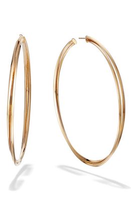 Lana Jewelry Crossover Royale Hoop Earrings in Yellow Gold