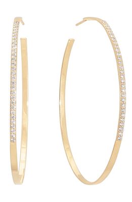 Lana Jewelry Flawless Diamond Pavé SingleHoop Earring in Yellow Gold