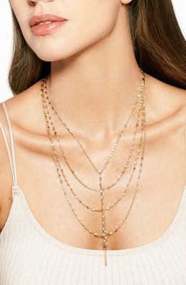 Lana Jewelry Gloss Layered Blake Chain Y-Necklace in Yellow