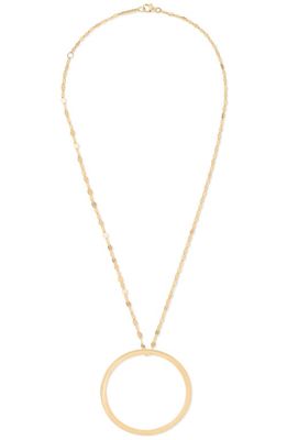Lana Jewelry Large Eternity Circle Pendant Necklace in Yellow Gold