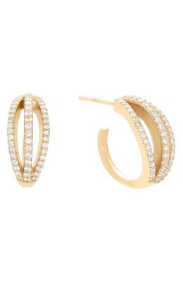 Lana Jewelry Legacy Crown Diamond Huggie Earrings in Yg