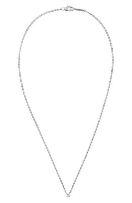 Lana Jewelry Petite Malibu Diamond Solitare Necklace in Silver/Diamond