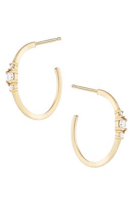 Lana Jewelry Solo Diamond Cluster Hoop Earrings in Yellow
