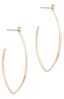 Lana Jewelry Solo Diamond Flat Hoop Earrings in Yellow Gold