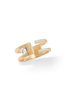 Lana Jewelry Stacked Double Band Diamond Ring in Yellow Gold