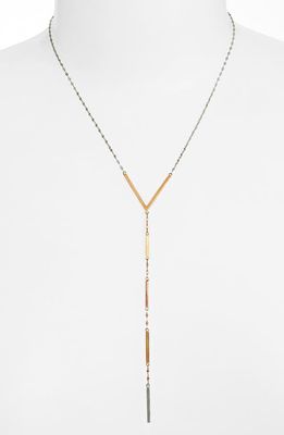 Lana Jewelry Tri Color Long Lariat Necklace in Tri-Color Gold