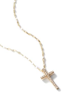 Lana Large Diamond Cross Pendant Necklace in Yellow