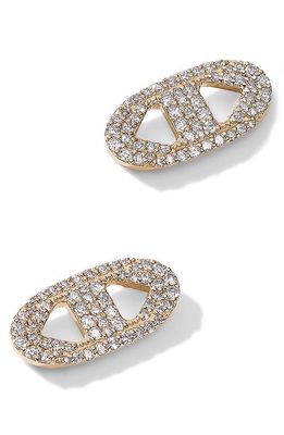 Lana Mega Malibu Diamond Pavé Stud Earrings in Yellow