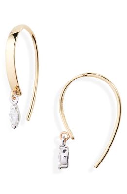 Lana Mini Flat Diamond Hooked On Hoop Earrings in Yellow