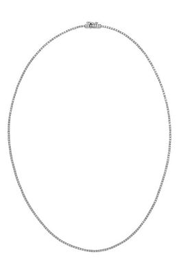 Lana Skinny Diamond Tennis Necklace in White Gold