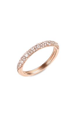 Lana Thin Curve Pavé Ring in Rose Gold