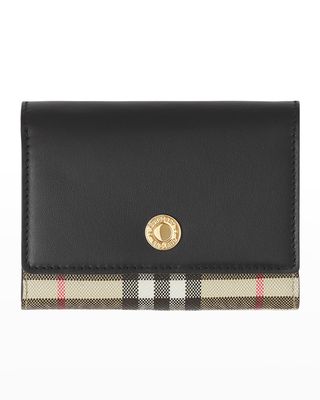 Lancaster Check Trifold Wallet