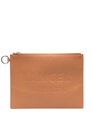 Lancel Essential L leather clutch bag - Neutrals