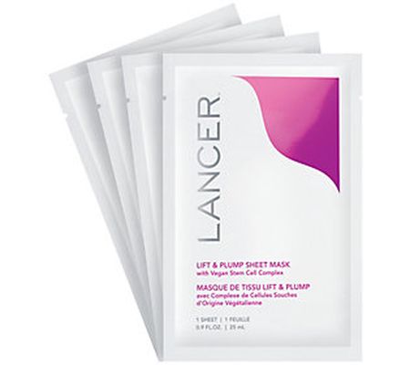 Lancer Lift & Plump Sheet Mask, 4-Count