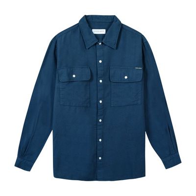 Lancereaux blue flannel shirt