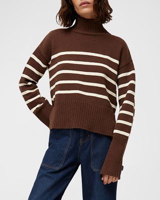Lancetti Stripe Turtleneck Sweater