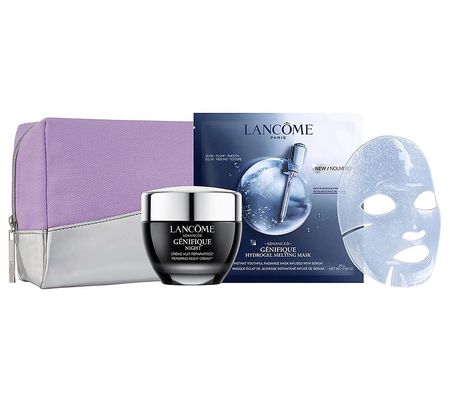 Lancome Genifique Night Repair Creme with Hydro gel Mask & Bag