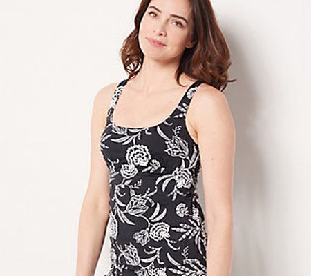 Lands' End Square-Neck Underwire Tankini Swimsuit Top