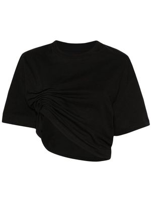 Laneus asymmetric cotton T-shirt - Black