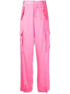 Laneus cargo-pocket straight-leg trousers - Pink