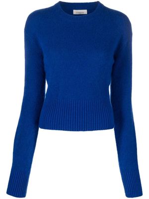 Laneus cashmere-silk cropped knitted sweater - Blue