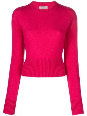 Laneus cashmere-silk cropped knitted sweater - Pink