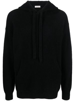 Laneus drawstring-hood knitted jumper - Black