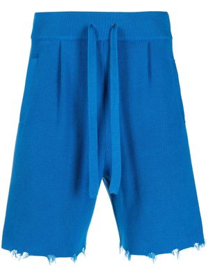 Laneus drawstring-waistband knee-length shorts - Blue