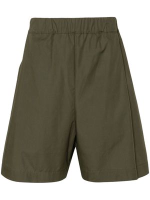 Laneus elasticated-waist cotton shorts - Green