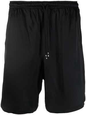 Laneus elasticated-waistband cotton shorts - Black