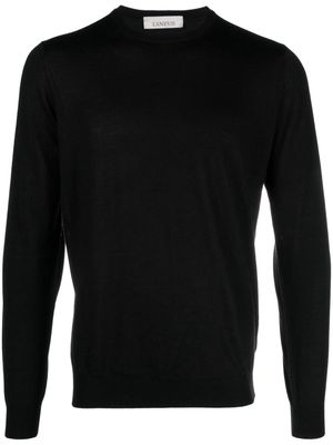 Laneus fine-knit crew-neck jumper - Black