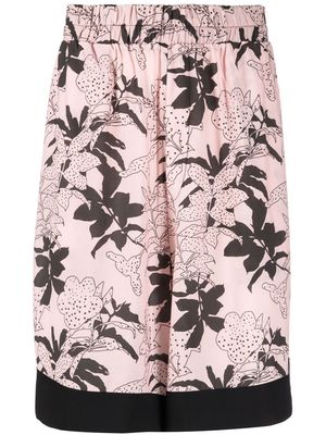 Laneus floral-print pull-on shorts - Pink