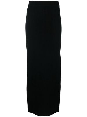 Laneus high-waisted wool skirt - Black