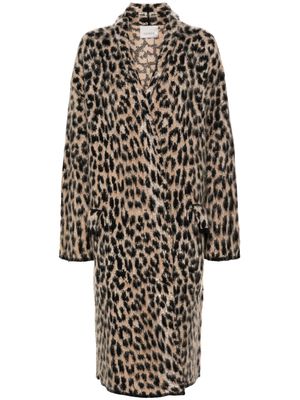 Laneus leopard-print faux-fur coat - Neutrals