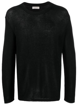 Laneus long-sleeve knit sweater - Black