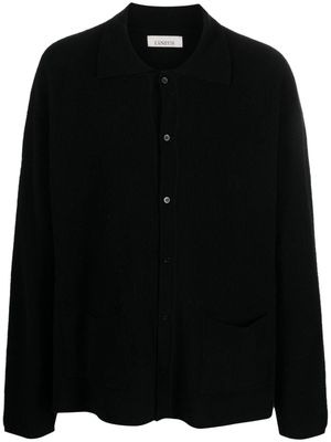 Laneus long-sleeved button-up cardigan - Black
