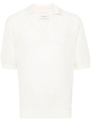 Laneus mesh cotton polo shirt - Neutrals