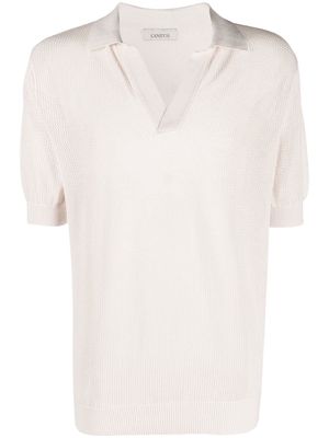 Laneus mesh short-sleeved polo shirt - Neutrals