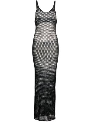 Laneus open-knit backless maxi dress - Black