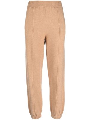 Laneus pintuck cashmere-silk trousers - Neutrals