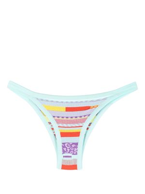 Laneus printed bikini bottoms - Blue