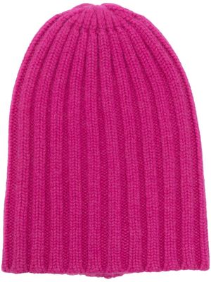 Laneus ribbed cashmere beanie - Pink