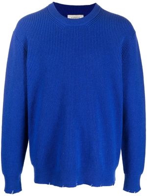 Laneus ribbed-knit jumper - Blue