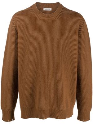 Laneus ribbed-knit jumper - Brown