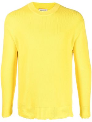 Laneus ribbed-knit jumper - Yellow