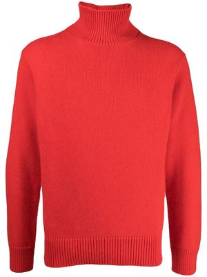 Laneus roll-neck knitted jumper - Red